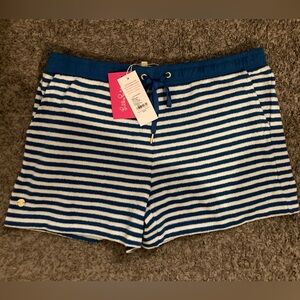 New Lilly Pulitzer Peppi blue stripe shorts large